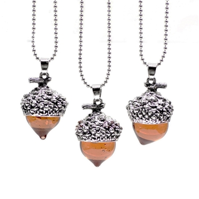 Destined For Great Things Silver Acorn Necklace ~