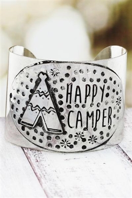Happy Camper TeePee Cuff Bracelet ~