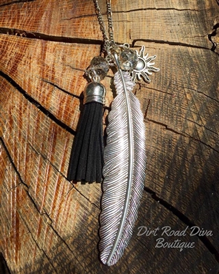 Native Winds Feather Necklace ~